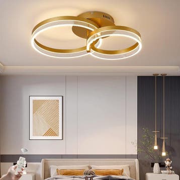 Design LED Lamp 2 Ringen | Tweede kansje | OP = OP, Huis en Inrichting, Verzenden, Nieuw, Metaal, Modern