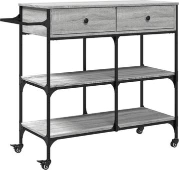 Keukentrolley - 105x42x95 - cm - met wieltjes - bewerkt, Huis en Inrichting, Verzenden, Nieuw