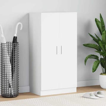vidaXL Schoenenkast met 7 schappen wit, Verzenden