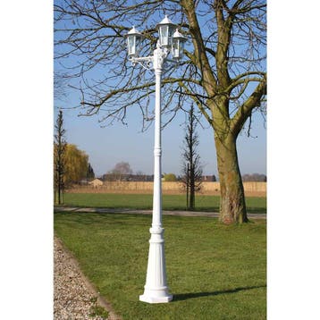 vidaXL Tuinlantaarn Kingston 3-arms 215 cm wit, Verzenden