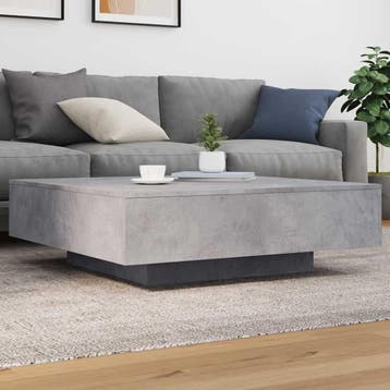 vidaXL Salontafel met LED-verlichting 100x100x31 cm, Verzenden