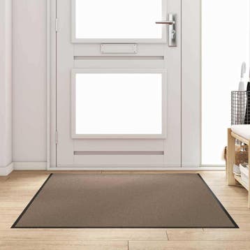 vidaXL Deurmat Beige en Zwart 120 x 180 cm 100% Polyamide, Verzenden