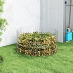 vidaXL Compostbak Ø100x50 cm gegalvaniseerd staal, Verzenden
