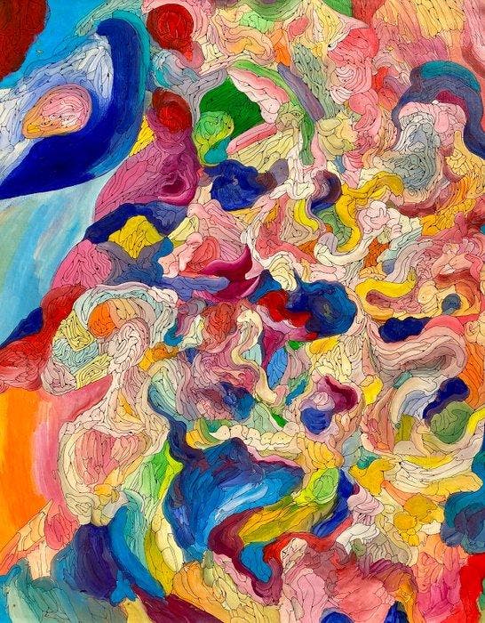 Roger Haus - Nebula - XL, Antiek en Kunst, Kunst | Schilderijen | Modern