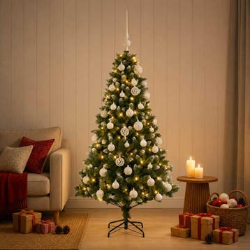 vidaXL Kunstkerstboom met Ballen 120 cm 150 LEDs Warmwit, Verzenden