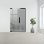 Glazen binnendeur met zijlicht zonder kozijn zwart beslag-Li, Verzenden, Nieuw