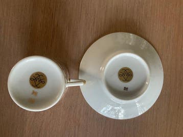 Koffieservies voor 6 (12) - Porselein, Goud