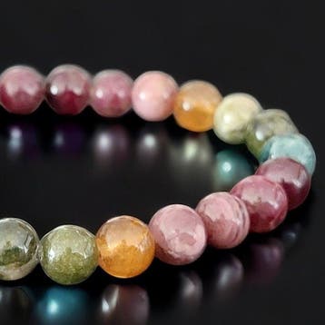 Armband met multikleurige toermalijn. Natuurlijke steen. 7