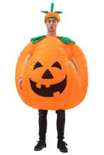 KIMU® Opblaas Kostuum Kinderen Pompoen 122 128 134 140 146 1, Ophalen of Verzenden, Nieuw