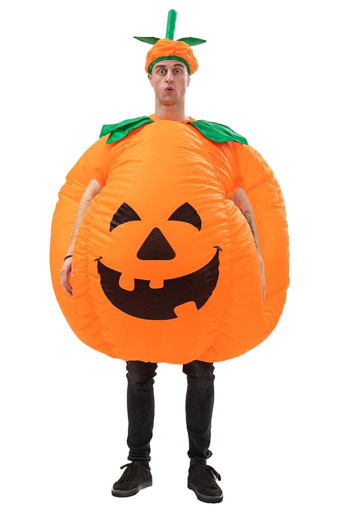 KIMU® Opblaas Kostuum Kinderen Pompoen 122 128 134 140 146 1, Kinderen en Baby's, Carnavalskleding en Verkleedspullen, Nieuw, Ophalen of Verzenden