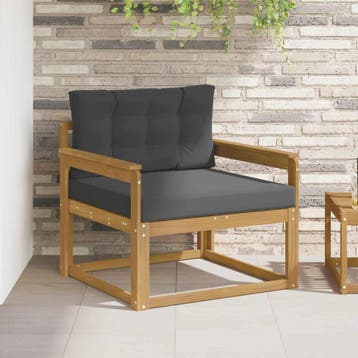 vidaXL Buiten Midden Sofa Polyester Wit, Verzenden