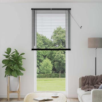 vidaXL Venetiaanse jaloezie Zwart 213 x 80 cm 25 mm PVC, Verzenden, Nieuw