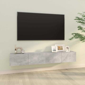 vidaXL Tv-meubelen 2 st wandgemonteerd 100x30x30 cm hout, Huis en Inrichting, Kasten |Televisiemeubels, Verzenden, Nieuw