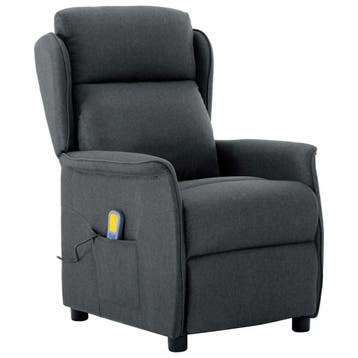 vidaXL Massagestoel met kussen Donkergrijs 93.5 x 67.5 x, Verzenden