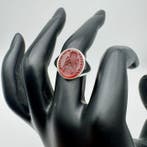 Zonder minimumprijs - Ring met amulet Zilver Carneool -