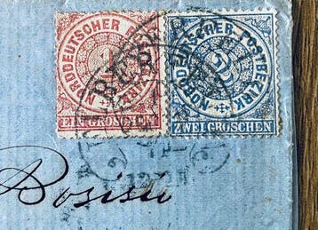 Duitsland 1870/1871 - Germania 2+1 groschen 1871 Elberfeld, Gestempeld