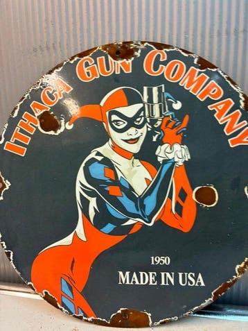 Gun Co. – rond westernreclamebord, Made in USA, 1950 -