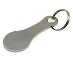 Winkelwagenmunt  Boodschappenmunt  Sleutelhanger  Zilver, Verzamelen, Verzenden, Nieuw