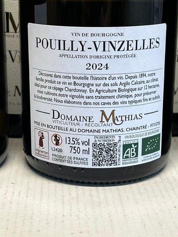 2024 Domaine Mathias. - Pouilly-Vinzelles - 12 Flessen (0.75
