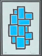 Siep Van Den Berg (1913-1998) - Compositie in Blauw, Antiek en Kunst