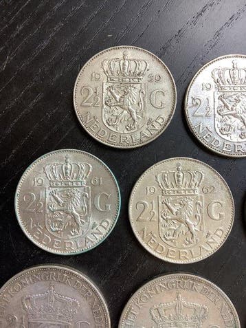 Nederland. Wilhelmina, Juliana. 2 1/2 Gulden 1929/1966, Lot