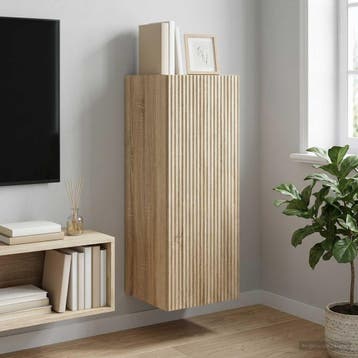 vidaXL Wandkast Sonoma Eiken 33 x 34,5 x 90 cm Bewerkt hout, Huis en Inrichting, Verzenden, Nieuw