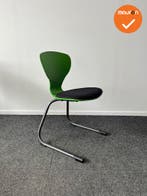 Eromes Marko - Vlinderstoel - slede - groene stoel met zwart, Vergader- of Presentatieruimte, Ophalen of Verzenden, Gebruikt, Stoel