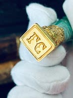 Aristocratie Steen Steenzegel met monogram - 8 cm