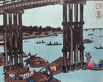 Of the eight scenic spots in Tokyo, Ryogoku Bridge in autumn