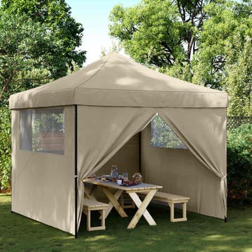 vidaXL Partytent 292 x 292 x 315 cm Taupe Oxford Stof, Verzenden, Nieuw
