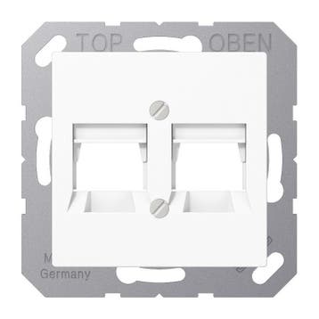 Jung AS500 Double Plaque De Capot RJ45 Blanc Alpin -, Verzenden, Nieuw
