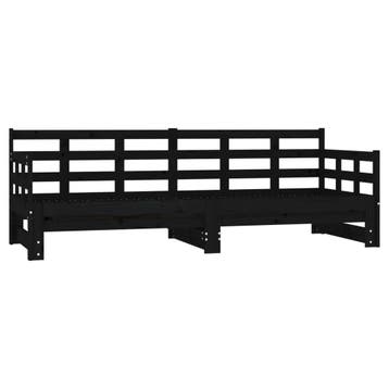 Uitschuifbare Slaapbank - Tweede kansje, OP = OP, Gebruikt, 90 cm, Verzenden, Zwart