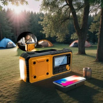 DAB376BT Draagbare Noodradio met Powerbank en Zaklamp -, Verzenden, Nieuw