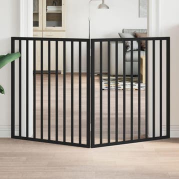 vidaXL Hondenhek opvouwbaar 2 panelen zwart 160 cm, Verzenden, Nieuw