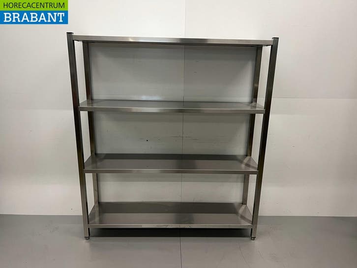 RVS Opbergrek Rek Stelling Premium-line 160 x 40 x 180 cm, Zakelijke goederen, Horeca | Meubilair en Inrichting, Ophalen of Verzenden