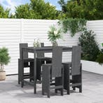 vidaXL 5-delige Tuinbarset massief grenenhout grijs, Verzenden, Nieuw