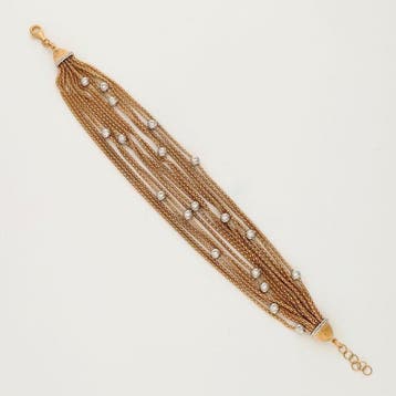Bracelet - 18 carats Or rose, Or blanc