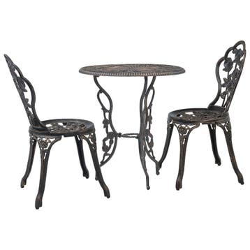 vidaXL 3-delige Bistroset gietaluminium, Tuin en Terras, Verzenden, Nieuw