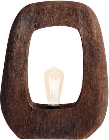 2dekans | Light & Living Tafellamp Kelafó 33x10x40 cm - Hout, Huis en Inrichting, Ophalen of Verzenden, Nieuw