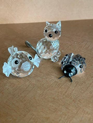 Swarovski - Figurine - Set kogelvis - Lieveheersbeestje -