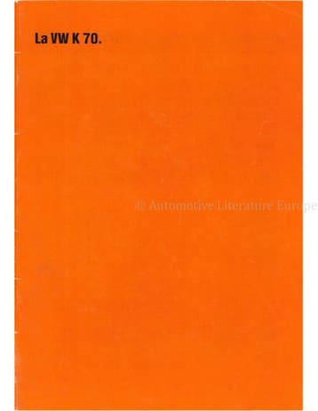 1971 VOLKSWAGEN K70 BROCHURE FRANS, Nieuw
