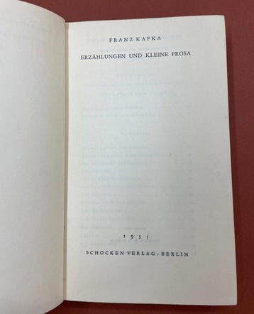 Franz Kafka (FIRST COMPLETE EDITION) Vol. I-IV + VI (5 vols.