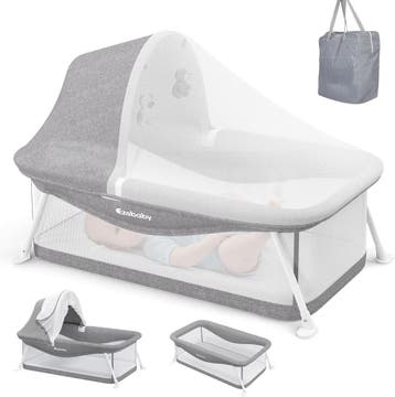 Ezebaby Kinderreisbed, babybed, klein, inklapbaar, uitgerust, Verzenden