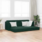 vidaXL Vloerslaapbank / zetel 200cm Donkergroen Fluweel, Verzenden, Nieuw
