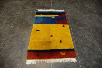 Gabbeh - Vloerkleed - 91 cm - 60 cm, Huis en Inrichting, Stoffering | Tapijten en Vloerkleden, Nieuw