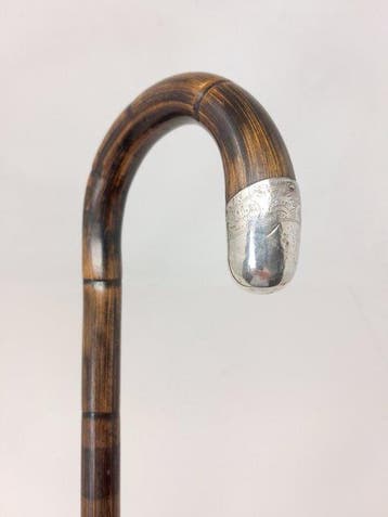 Wandelstok - Partridge wood - .925 zilver - Chester 1948