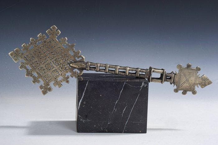 Kruis - Tala silver alloy - 1910-1920 - Koptisch, Antiquités & Art, Art | Art non-occidental