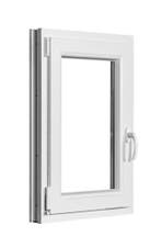 PVC raam draai kiep b60xh80 cm wit, Gevelraam of Ruit, Minder dan 80 cm, 80 tot 120 cm, Nieuw