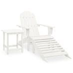 vidaXL Tuinstoel Adirondack met voetenbank tafel massief, Tuin en Terras, Verzenden, Nieuw
