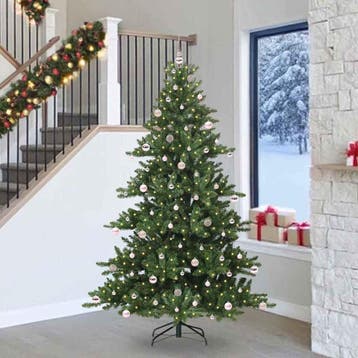 vidaXL Kunstmatige Hinged Kerstboom Groen 240 cm PVC en, Verzenden